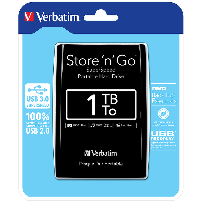 Verbatim Verbatim USB 2.5" 5400 Portable HDD (53023) - Bleepbox